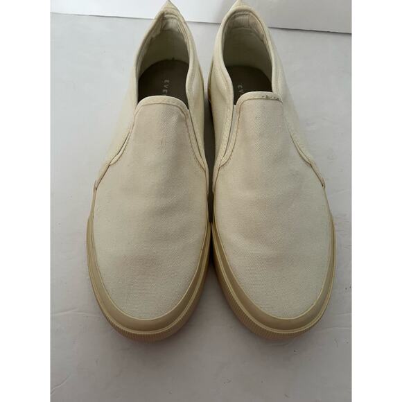 Everlane Women's The Forever Slip-On Canvas Sneaker Comfortable White Size 8.5 - Picture 2 of 10
